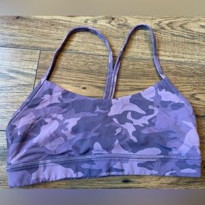 Lululemon flow y Purple Camouflage Sports Bra